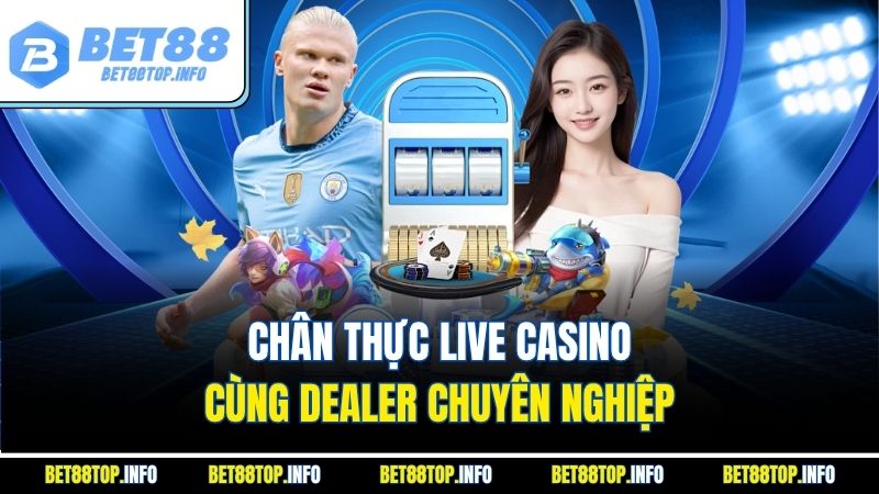 Chân thực live casino cùng dealer chuyên nghiệp